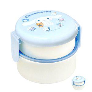 스텐도시락 유치원 소풍 찬합 반찬통 시나모롤 아이콘 원형 2단포크 포함 도시락통