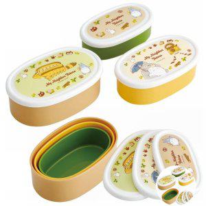 스텐도시락 유치원 찬합 반찬통 토토로 고양이버스 보존용기 3종 세트 도시락통 아동 캐릭터