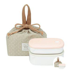 스텐도시락 실리콘 직장인 유아 유치원 소풍 찬합 반찬통 보존용기 겸용 도시락 주머니 포함