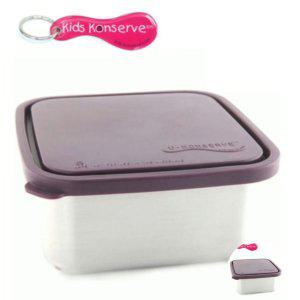 스텐도시락 실리콘 직장인 유아 유치원 소풍 찬합 반찬통 키즈컨저브 스퀘어 컨테이너 L