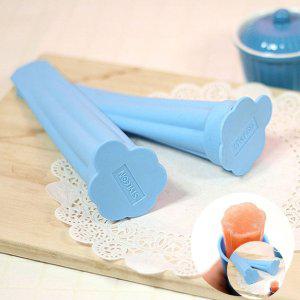 얼음 실리콘얼음틀 보관통 트레이 텀블러 아이스크림 만들기 아이스스틱 메이커 플라워 블루