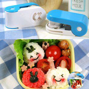 도시락꾸미기 주먹밥몰드 캐릭터 압착틀 모양틀예쁜 도시락 만들기 김 펀치꾹 찡긋 토끼 블루