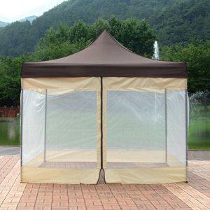 DZB 캐노피 행사용 천막 일체모기장풀세트 2X2 골조+지붕+벽면