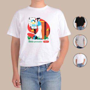 반팔티셔츠 SEO 마케팅 비즈니스 그림 다양한색상 전사이즈