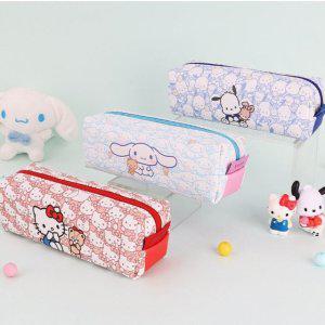 산리오 와글와글 사각 필통 1P 넉넉한 수납 펜슬 브러쉬 화장품 파우치