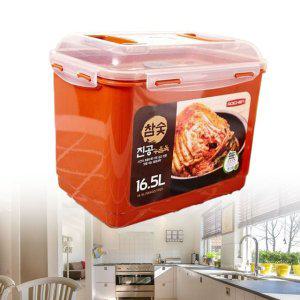 김치용기 스텐김치통 누름통 참숯 진공 누름독 16.5L