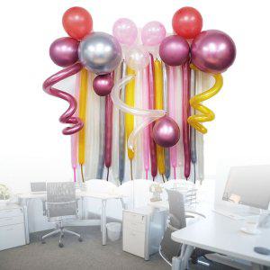 생일축하가랜드 야외 꽃 100일 크롬풍선장식가랜드