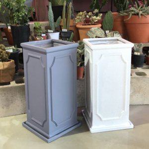 모던 수지 몰딩사각 마블 화분 22x22x46cm