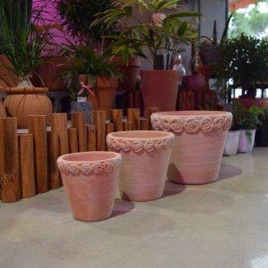 3개셋이태리풍 토분화분 JV10 17x16/22x20/30x25cm (장미)