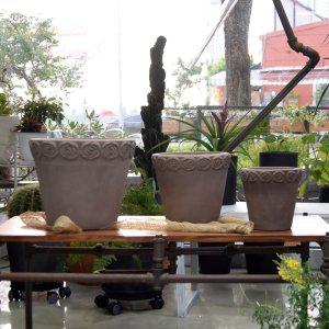 3개셋이태리풍 토분화분 NV40C(JV10C) 17x16/22x20/30x25cm (장미초코)