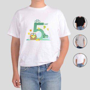 반팔티셔츠 5월 계절에 달력을 숫자 그림 다양한색상 전사이즈