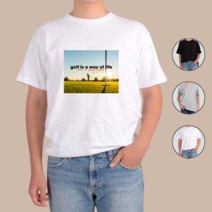 반팔티셔츠 골프 취미생활 라이프스타일 8번 그림 다양한색상 전사이즈