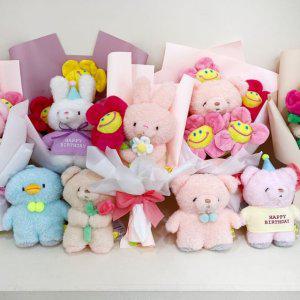 탓똔 스마일 인형 축하 꽃다발 6type (귀여운 어린이집 유치원 초등학교 졸업 입학 발표회 연주회 학예회)