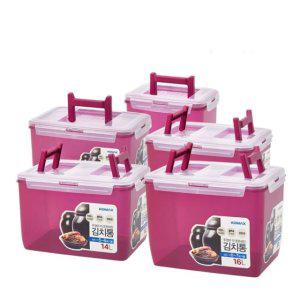 LW 코멕스 투핸들 김치통 16L 김장 대용량 냉장 보관통 장아찌통 반찬통 밀폐용기