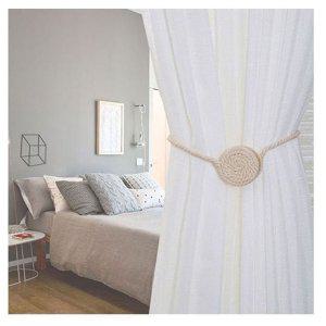 내츄럴 자석타이백 로프 커튼타이 커튼정리 꾸미기 자