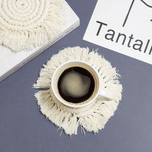 로프 코스터 원형 컵받침 진열대 찻잔받침대 소품받침