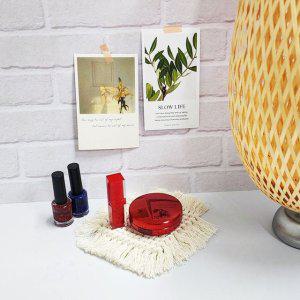 로프 코스터 사각 술 컵받침 진열대 찻잔받침대 소품