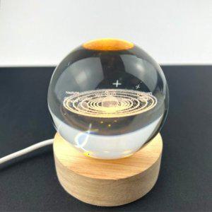 태양계 무드등 조명 우주 유리구슬 지구 토성 크리스