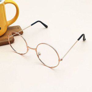 원형 안경테 로즈골드