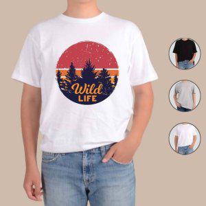 반팔티셔츠 캠핑 등산 포레스트 캠프 1번 그림 다양한색상 전사이즈