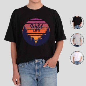 반팔티셔츠 캠핑 등산 포레스트 캠프 4번 그림 다양한색상 전사이즈