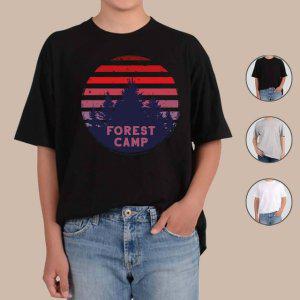 반팔티셔츠 캠핑 등산 포레스트 캠프 6번 그림 다양한색상 전사이즈