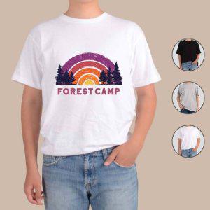 반팔티셔츠 캠핑 등산 포레스트 캠프 7번 그림 다양한색상 전사이즈