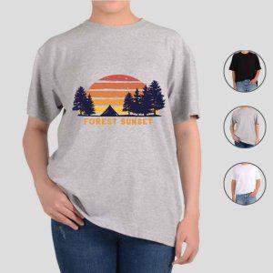 반팔티셔츠 캠핑 등산 포레스트 캠프 9번 그림 다양한색상 전사이즈