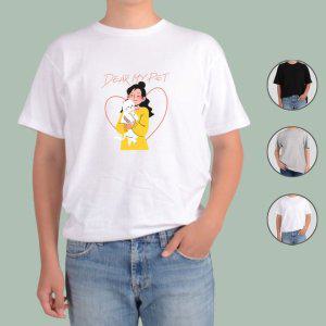 반팔티셔츠 디어마이펫 고양이 하트 귀여운 그림 다양한색상 전사이즈