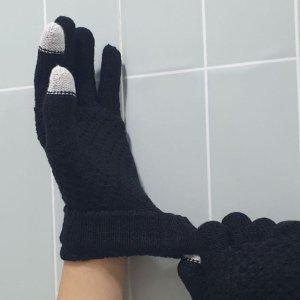 블랙 터치 스마트폰 니트장갑 남녀공용
