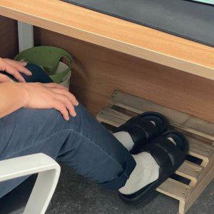 쿠션 블랙 남성용 슬리퍼 뚱카롱