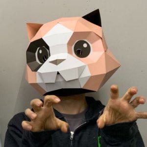 입체 고양이 3D 가면만들기 종이가면