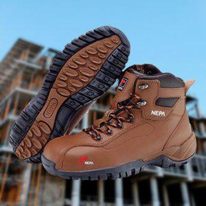 네파 가죽제 현장안전화 경량 작업화 중단화 GT116N