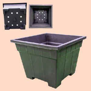 고무다라 정사각화분 중형 옥상 베란다 텃밭 고무화분