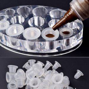 300P 용기 실리콘색소컵 타투컵 문신 눈썹 반영구