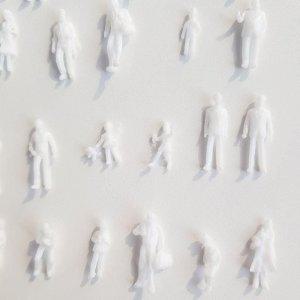 백색인체 미니어처 사람모형 장식 100p 비율 1대100