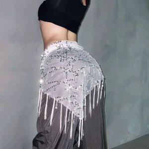 힙 무용복 랩스커트 스카프 댄스 발레