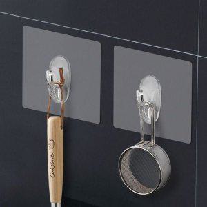 재점착후크 싱크대걸이 컵걸이 대 다용도 주방걸이 2P