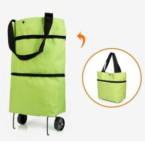 접이식 폴딩 카트 장바구니 1P 핸드 손수레 쇼핑 캐리어 숄더백 겸용