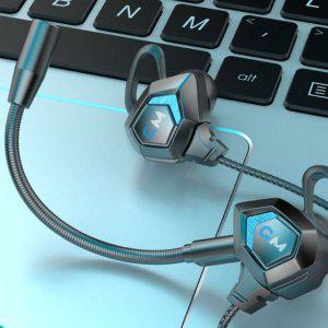 게이밍 붐 마이크 고음질 탈부착 이어셋 이어폰