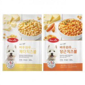 간식 치즈볼100g 강아지 바우와우