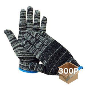 색사 직조 면사 안전 장갑 300개입 1P 작업 원예 현장 공사 목장갑