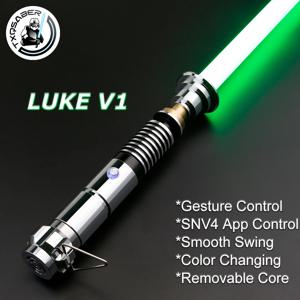 TXQSABER 루크 광선 검 스카이 워커 네오 픽셀 부드러운 스윙 레이저 칼 16 Soundfonts 광택 금속 핸들 블래스터 복제 장난감 키즈