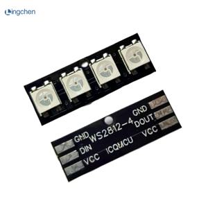 1PCS 4 비트 WS2812 라이트 비드 모듈 스트립 라이트 바 풀 컬러 구동 슬라이드 램프 개발 보드 모듈 SCM