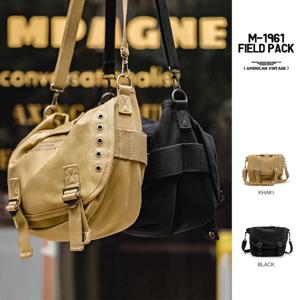 Maden 남성용 아메리칸 빈티지 레터 캔버스 크로스바디 백, 디자이너 숄더 스트랩 핸드백, 필수 허리 메신저 백, M1961