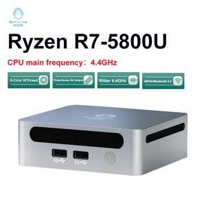 GenMachine AMD Ryzen 7 5800U Windows 11 Ryzen 미니 PC DDR4 16/32GB 256/512GB SSD WIFI6 RTL8852, BT5.2 Diy 게임용 컴퓨터