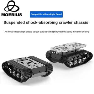 아두이노용 금속 충격 흡수 탱크 섀시, 서스펜션 로봇 코딩 모터, 지능형 자동차, 10KG 페이로드
