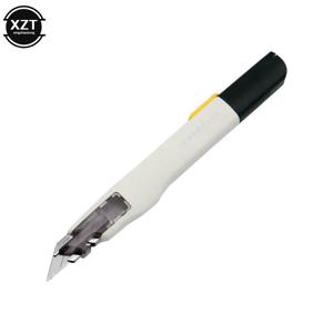 30도 텔레스코픽 박스 커터 다기능 스테인레스 스틸 자동 잠금 아트 나이프 위치 조각 방지 흔들림