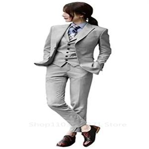 여성 정장 3 피스 정장 비즈니스 플러스 사이즈 작업복 재킷 조끼 바지 사용자 정의 크기 숙녀 신랑 턱시도 사무실 세트