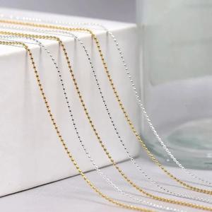 1 메터/갑 0.8mm 골드 실버 네일 비드 체인 매력 타원형 스톤 네일 아트 장식 Giltter 금속 강철 공 쥬얼리 액세서리